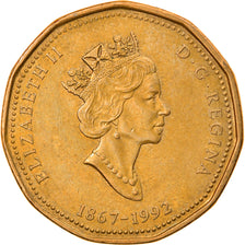 Coin, Canada, Elizabeth II, Dollar, 1992, Royal Canadian Mint, Ottawa