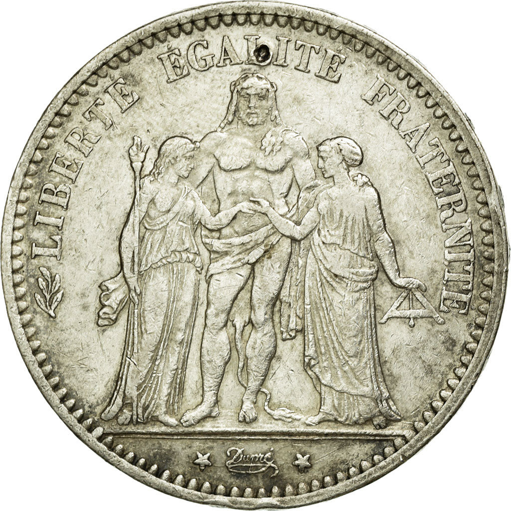 Monnaie, France, Hercule, 5 Francs, 1875, Bordeaux, TTB, Argent, KM:820.2
