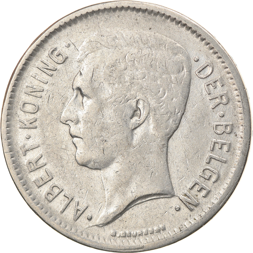 Moneta, Belgia, 5 Francs, 5 Frank, 1930, EF(40-45), Nikiel, KM:98