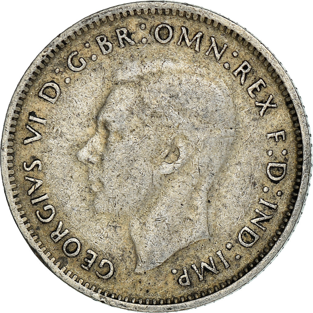 Moneta, Gran Bretagna, George VI, 6 Pence, 1940, BB, Argento, KM:852