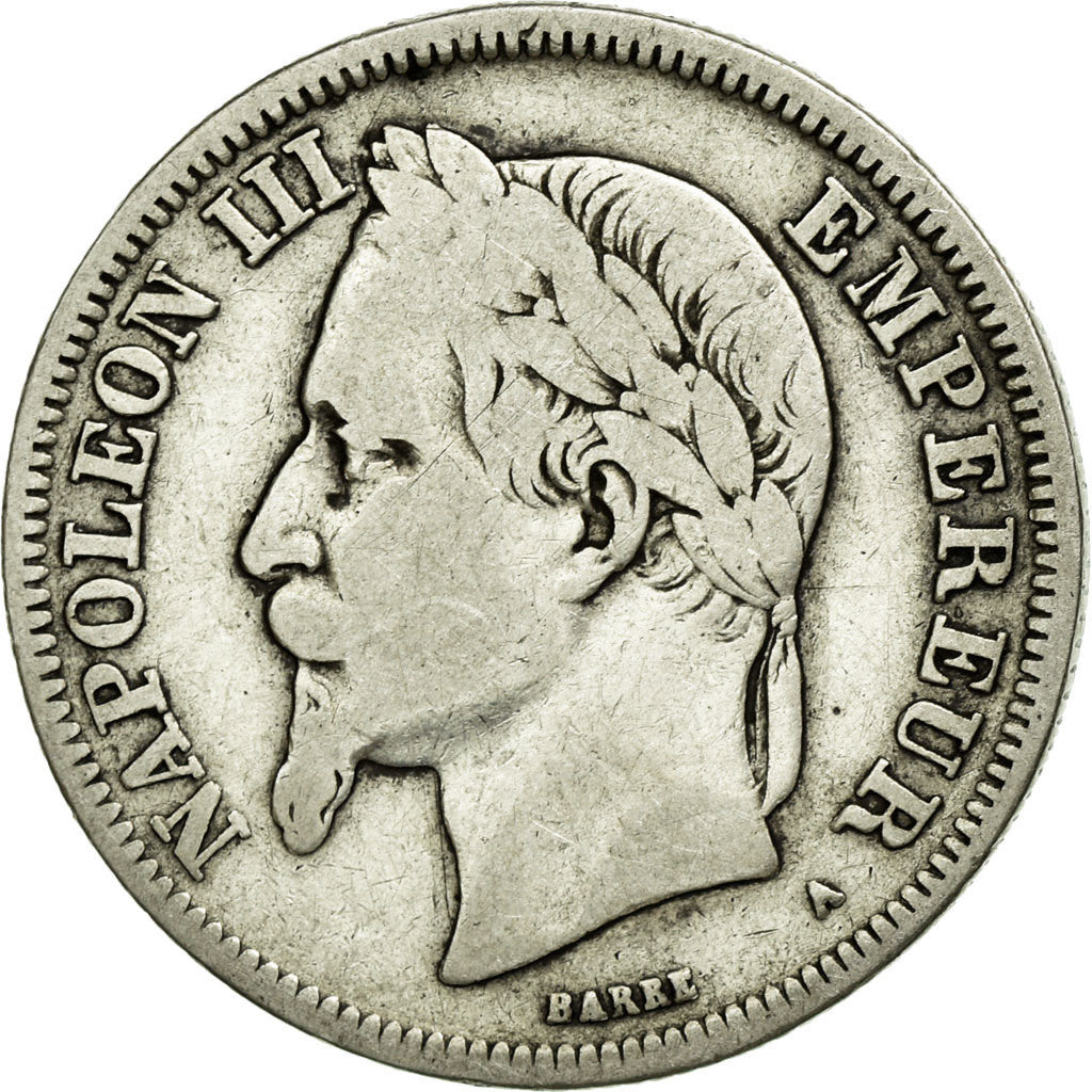 Coin, France, Napoleon III, Napoléon III, 2 Francs, 1869, Strasbourg