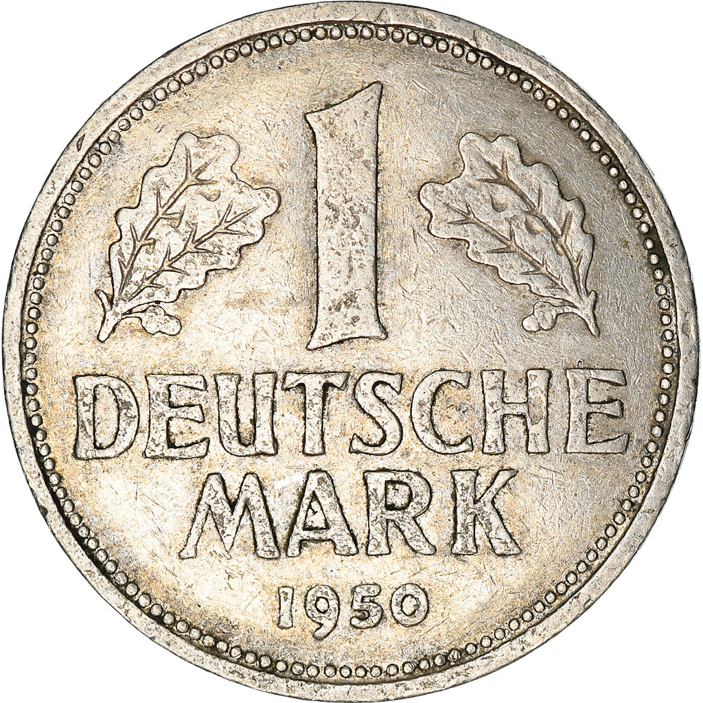 Coin, GERMANY - FEDERAL REPUBLIC, Mark, 1950, Hambourg, EF(40-45)
