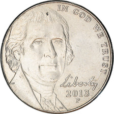 Coin, United States, Jefferson large facing portrait - Enhanced Monticello