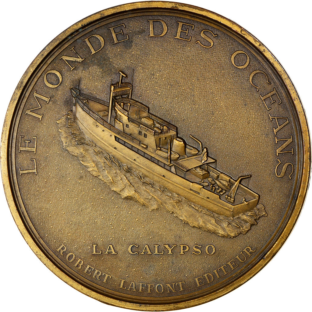 Frankreich, Medaille, Commandant Jacques Yves Cousteau, Shipping, Duboc, VZ
