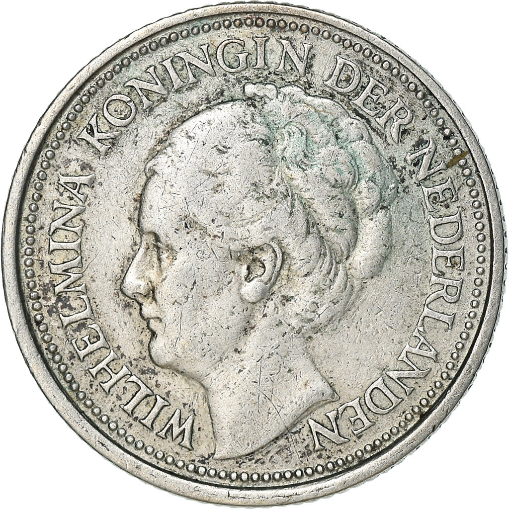Moneta, Holandia, Wilhelmina I, 10 Cents, 1928, EF(40-45), Srebro, KM:163