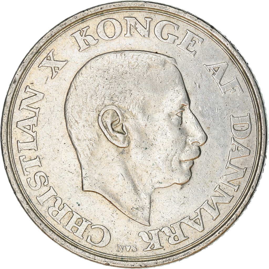 Moeda, Dinamarca, Christian X, 2 Kroner, 1945, Copenhagen, EF(40-45), Prata