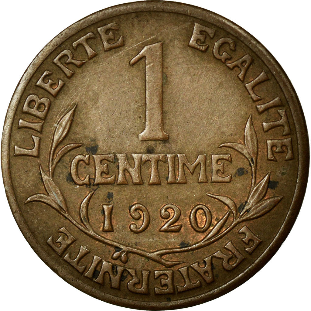 Coin, France, Dupuis, Centime, 1920, AU(50-53), Bronze, KM:840, Gadoury:90