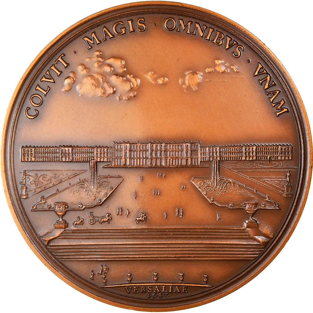 Francia, medaglia, Louis XIV, Château de Versailles, History, 1987, Molart