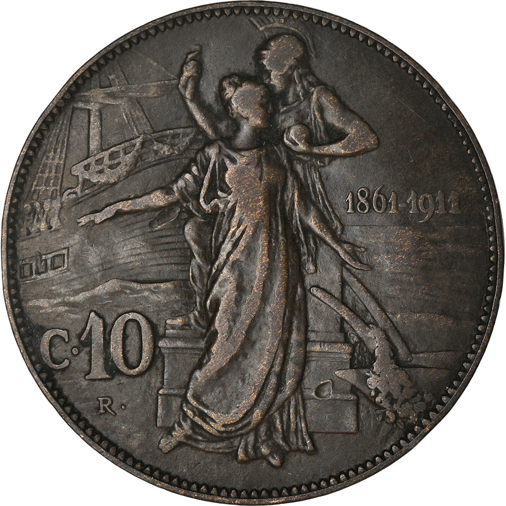 Monnaie, Italie, Vittorio Emanuele III, 10 Centesimi, 1911, Rome, TTB, Bronze