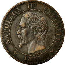 Moneta, Francia, Napoleon III, Napoléon III, 2 Centimes, 1857, Lille, BB+