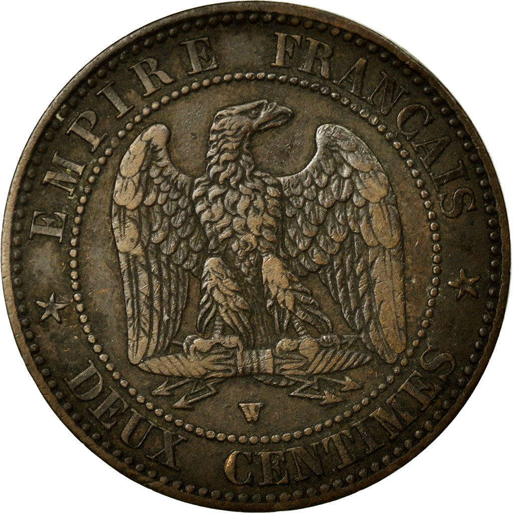 Moneta, Francia, Napoleon III, Napoléon III, 2 Centimes, 1857, Lille, BB+