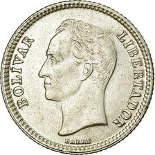 Coin, Venezuela, 25 Centimos, 1954, EF(40-45), Silver, KM:35