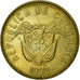 Moneta, Colombia, 20 Pesos, 1992, EF(40-45), Aluminium-Brąz, KM:282.1