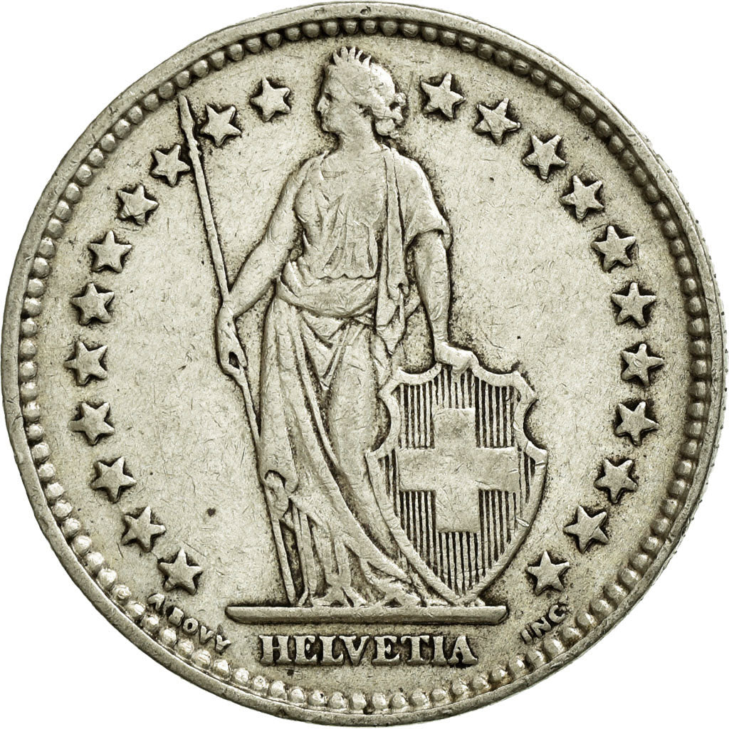 Moneda, Suiza, 2 Francs, 1940, Bern, MBC+, Plata, KM:21