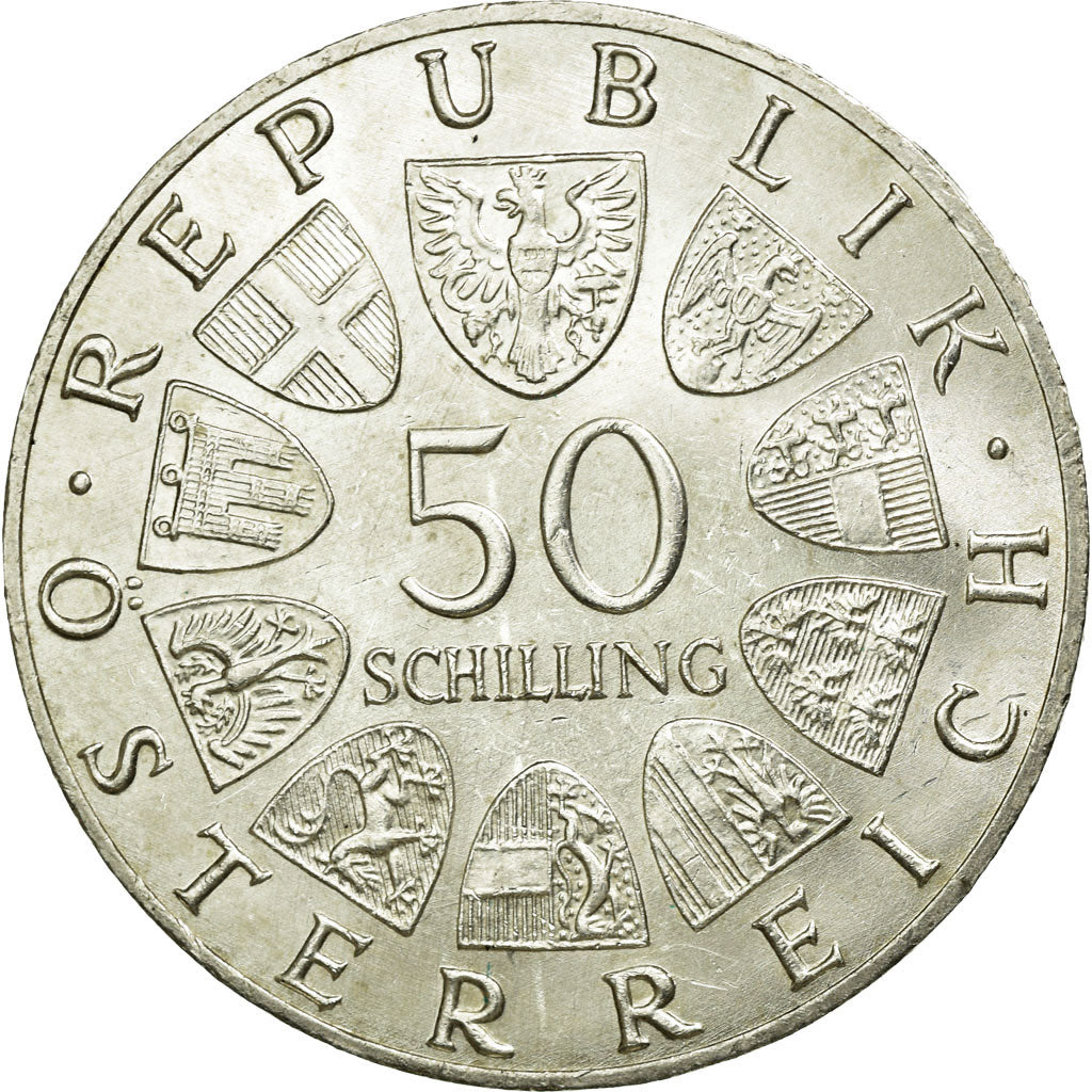 Coin, Austria, 50 Schilling, 1967, MS(60-62), Silver, KM:2902