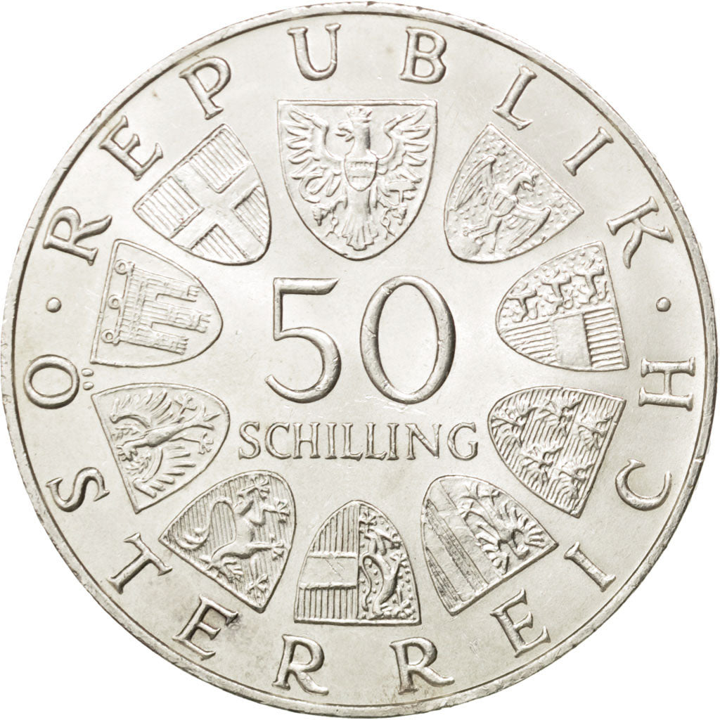 Coin, Austria, 50 Schilling, 1970, MS(60-62), Silver, KM:2908