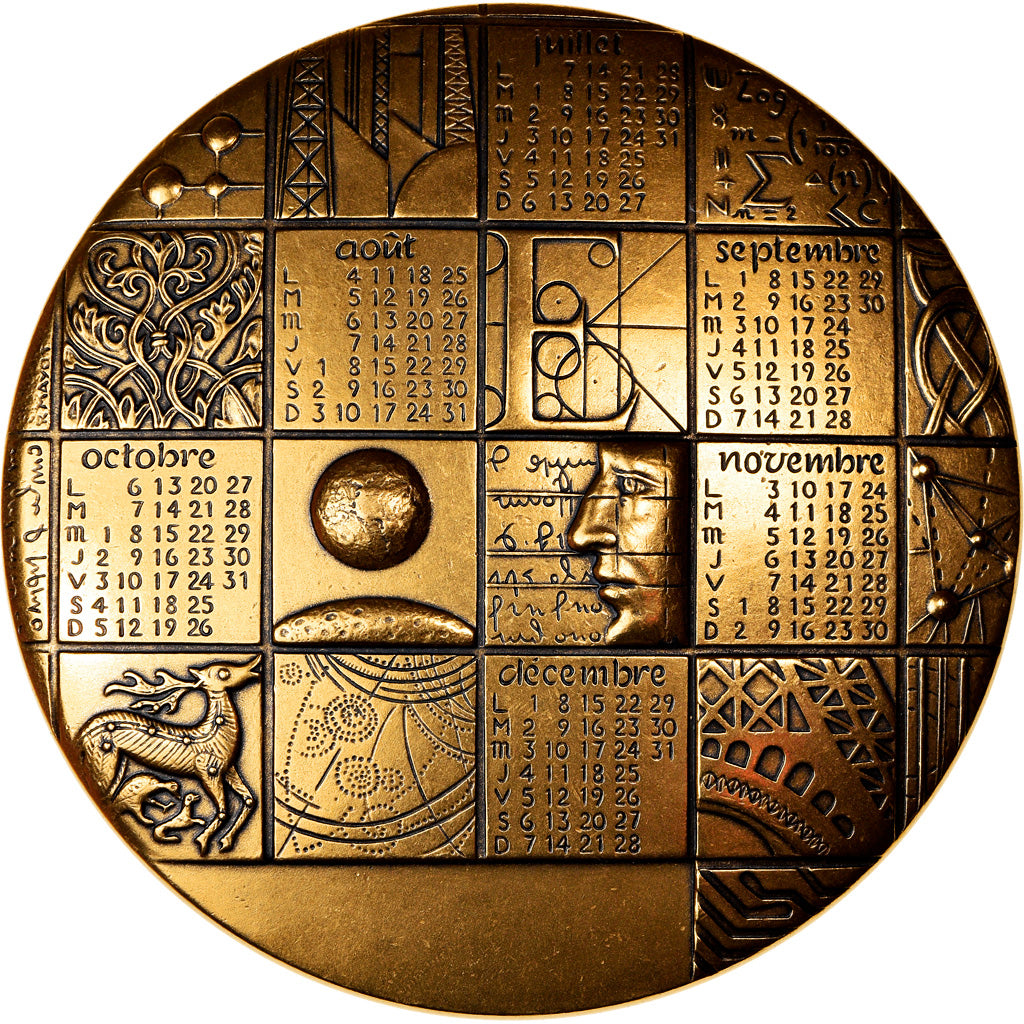 France, Médaille, Calendrier, Lycée Gaston Berger, 2003, Mayot, FDC, Bronze