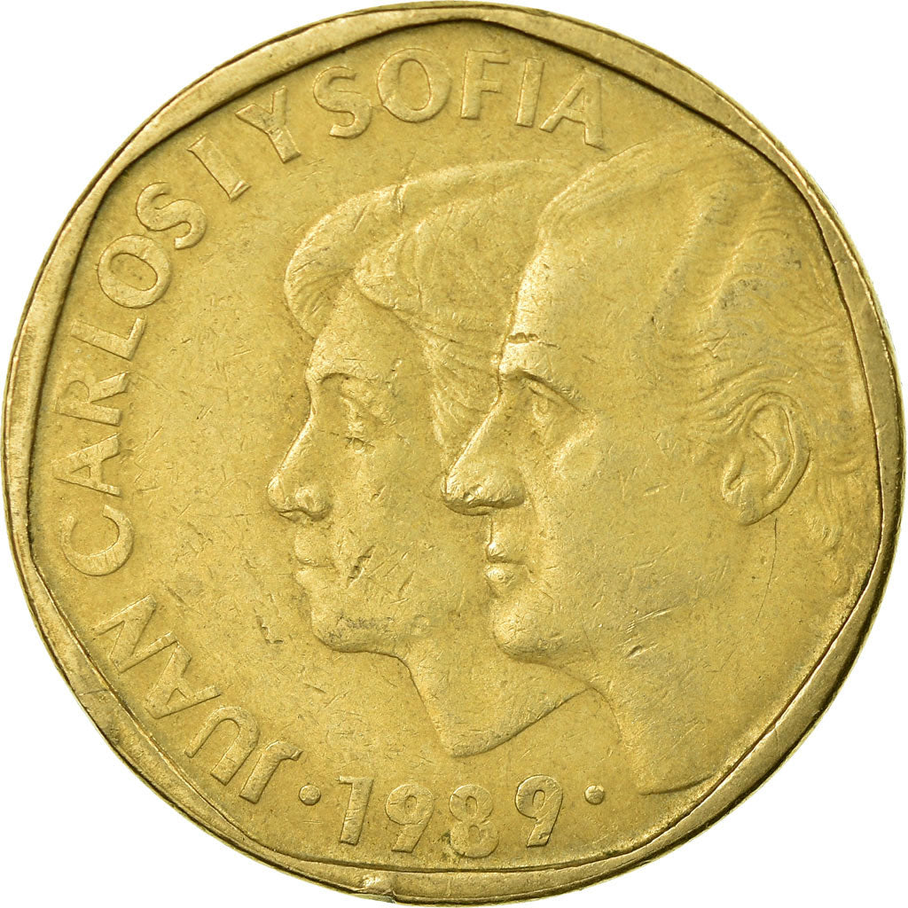 Munten, Spanje, Juan Carlos I, 500 Pesetas, 1989, ZF, Aluminum-Bronze, KM:831