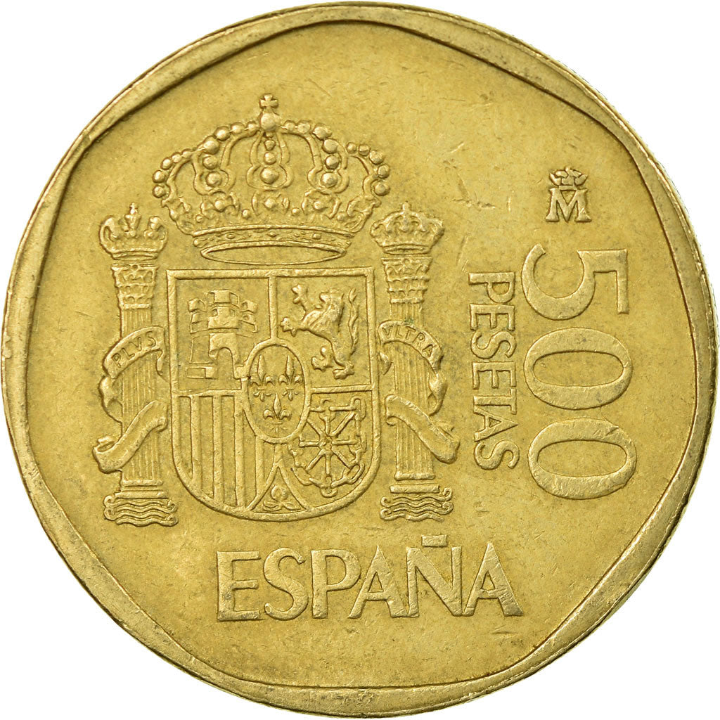 Munten, Spanje, Juan Carlos I, 500 Pesetas, 1989, ZF, Aluminum-Bronze, KM:831
