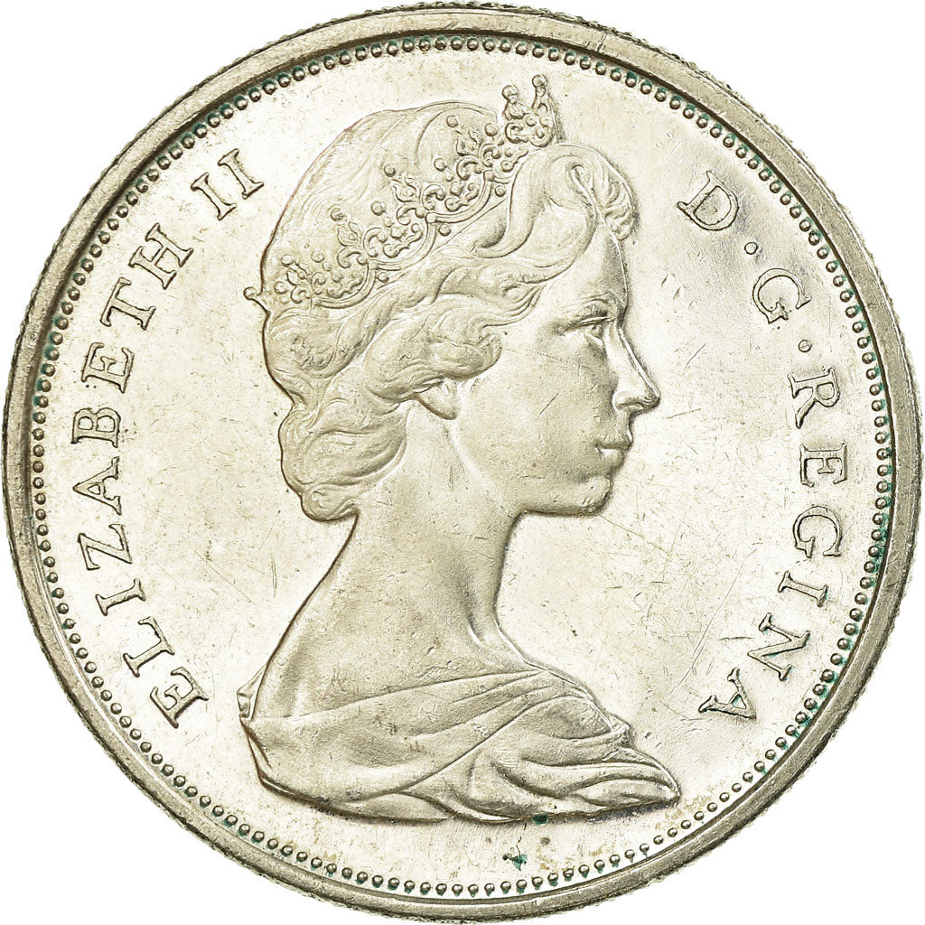Coin, Canada, Elizabeth II, 50 Cents, 1966, Royal Canadian Mint, Ottawa