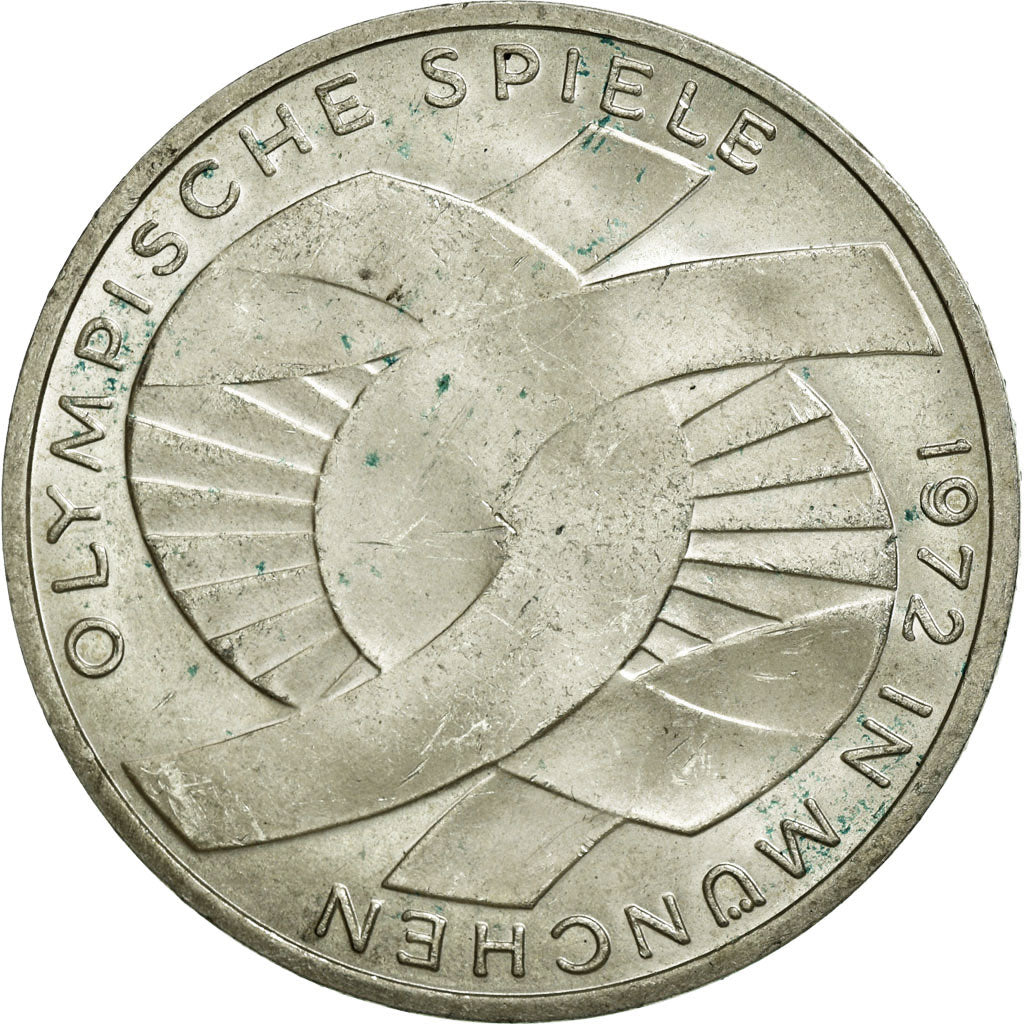 Monnaie, République fédérale allemande, 10 Mark, 1972, Stuttgart, SUP