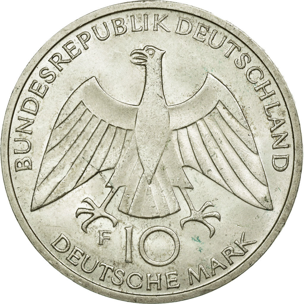 Monnaie, République fédérale allemande, 10 Mark, 1972, Stuttgart, SUP