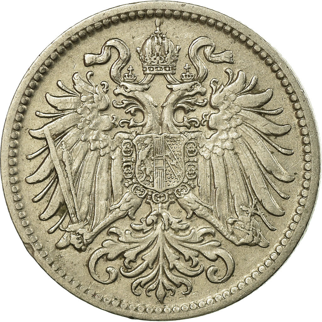 Moneta, Austria, Franz Joseph I, 10 Heller, 1907, EF(40-45), Nikiel, KM:2802