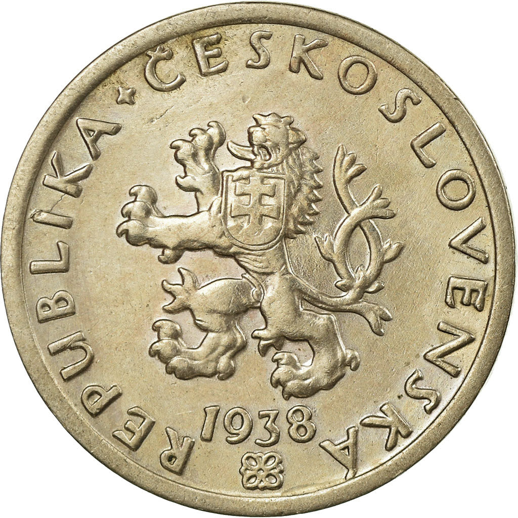 Coin, Czechoslovakia, 20 Haleru, 1938, EF(40-45), Copper-nickel, KM:1