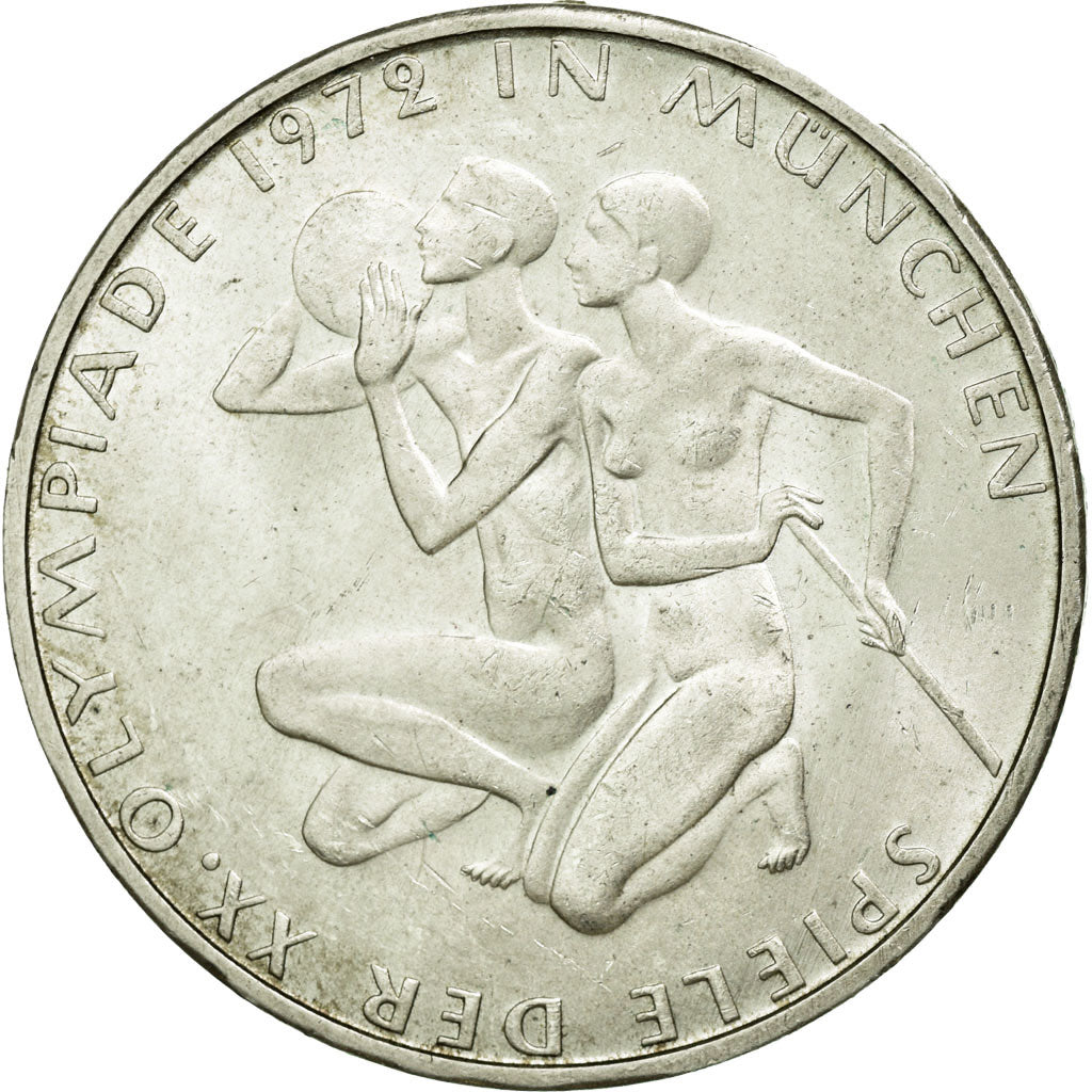 Monnaie, République fédérale allemande, 10 Mark, 1972, Munich, SUP, Argent