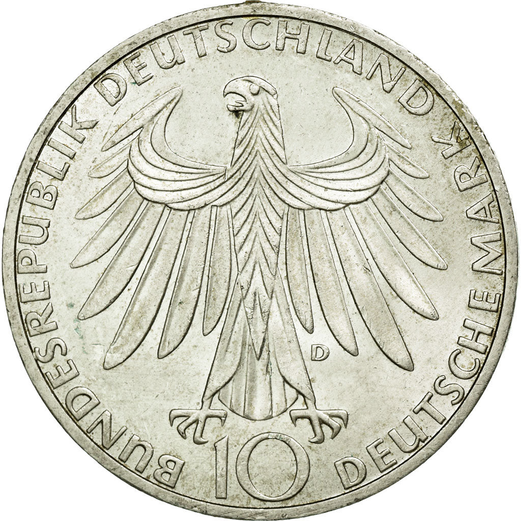 Monnaie, République fédérale allemande, 10 Mark, 1972, Munich, SUP, Argent