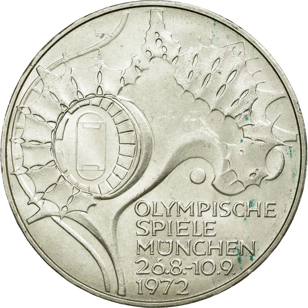 Coin, GERMANY - FEDERAL REPUBLIC, 10 Mark, 1972, Munich, AU(55-58), Silver
