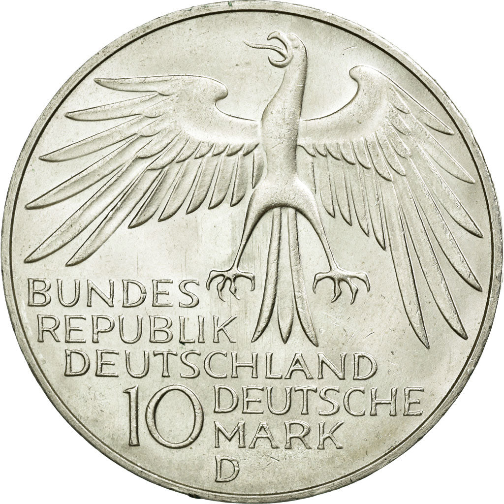 Coin, GERMANY - FEDERAL REPUBLIC, 10 Mark, 1972, Munich, AU(55-58), Silver