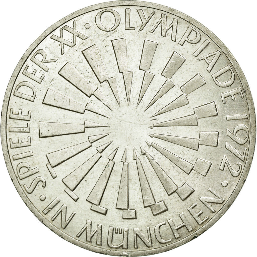 Monnaie, République fédérale allemande, 10 Mark, 1972, Karlsruhe, SUP