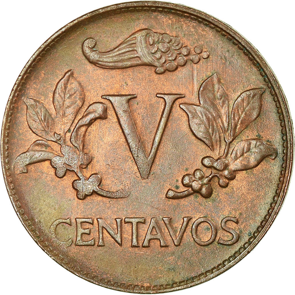 Coin, Colombia, 5 Centavos, 1967, EF(40-45), Copper Clad Steel, KM:206a