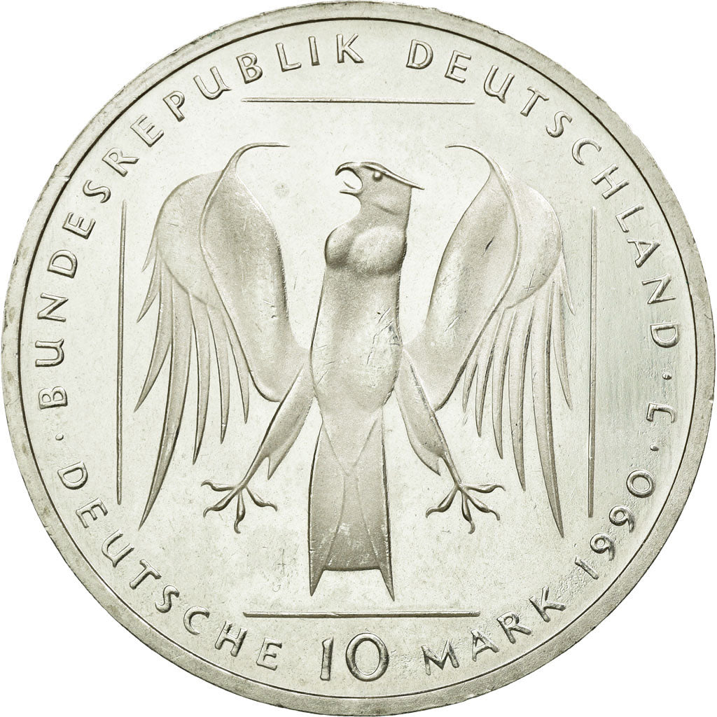 Coin, GERMANY - FEDERAL REPUBLIC, 10 Mark, 1990, Hamburg, Germany, MS(63)