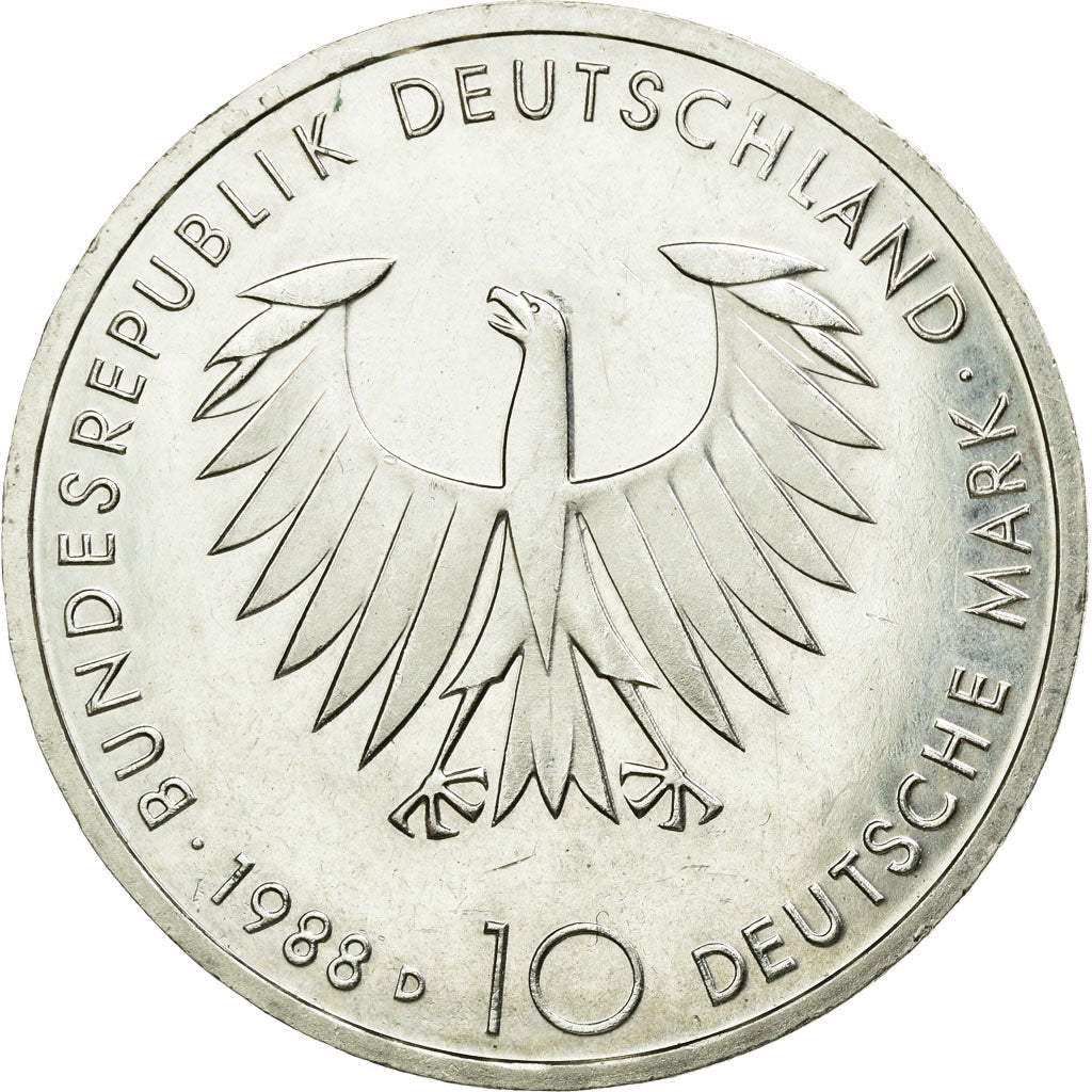 Monnaie, République fédérale allemande, 10 Mark, 1988, Munich, Germany, SUP+