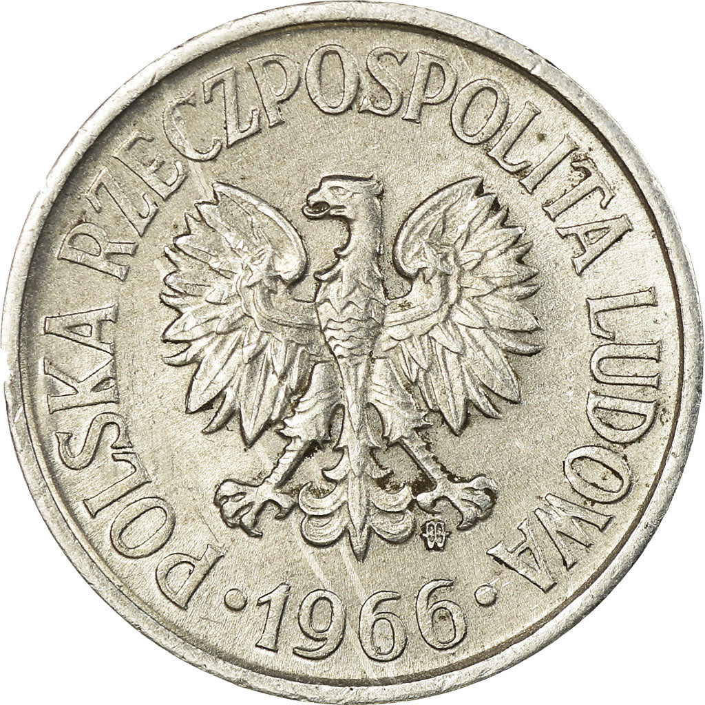 Moneta, Polonia, 20 Groszy, 1966, Warsaw, BB, Alluminio, KM:A47