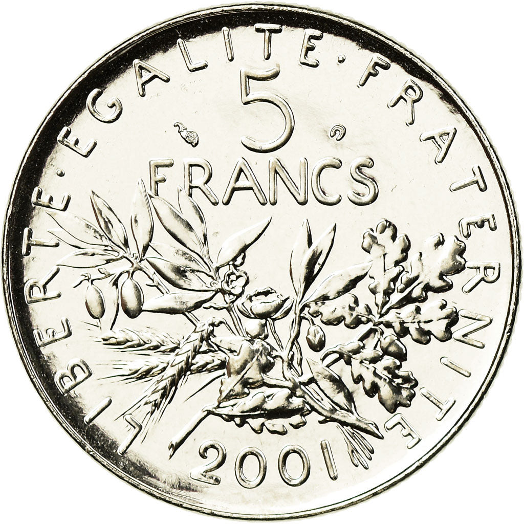 Monnaie, France, Semeuse, 5 Francs, 2001, Paris, FDC, Nickel Clad Copper-Nickel