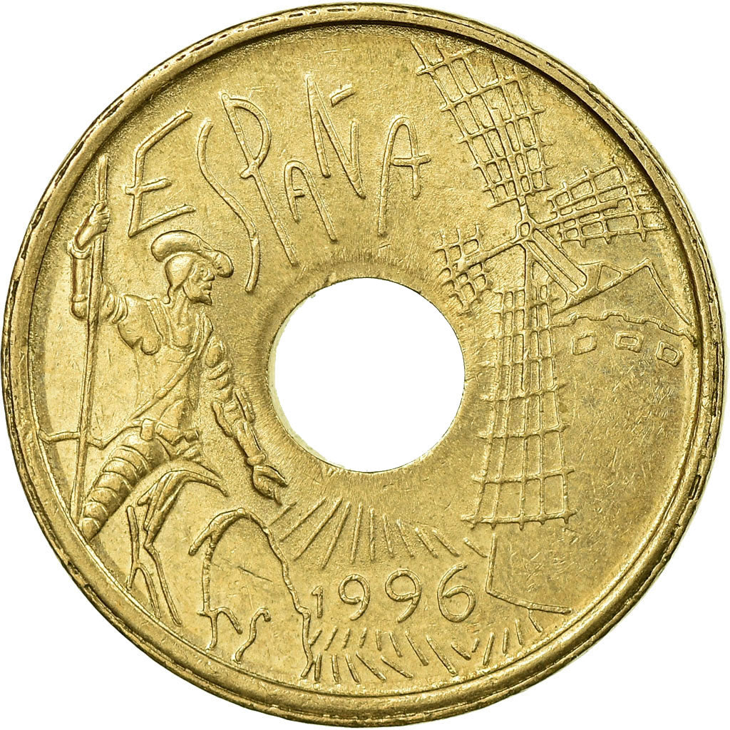 Monnaie, Espagne, Juan Carlos I, 25 Pesetas, 1996, Madrid, TTB, Aluminum-Bronze