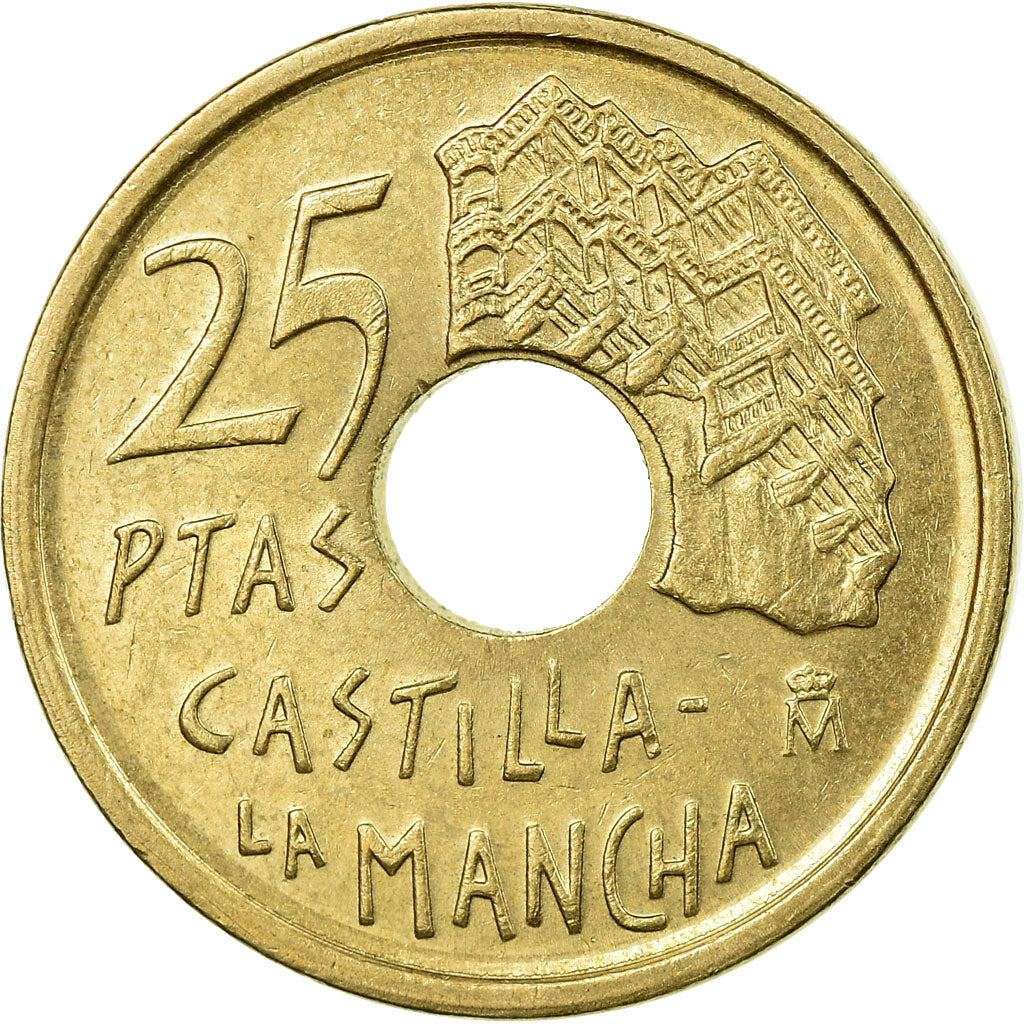 Monnaie, Espagne, Juan Carlos I, 25 Pesetas, 1996, Madrid, TTB, Aluminum-Bronze