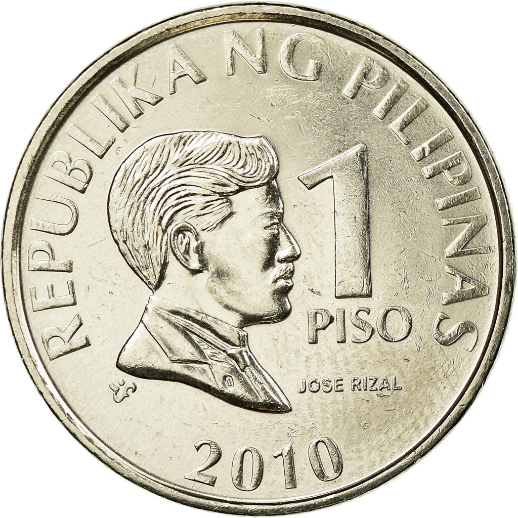 Münze, Philippinen, Piso, 2010, UNZ, Nickel plated steel, KM:269a