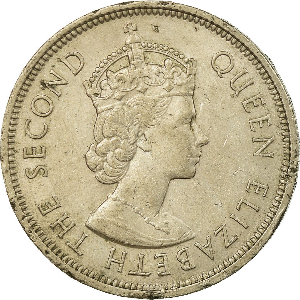 Moneda, Hong Kong, Elizabeth II, Dollar, 1970, MBC, Cobre - níquel, KM:31.1