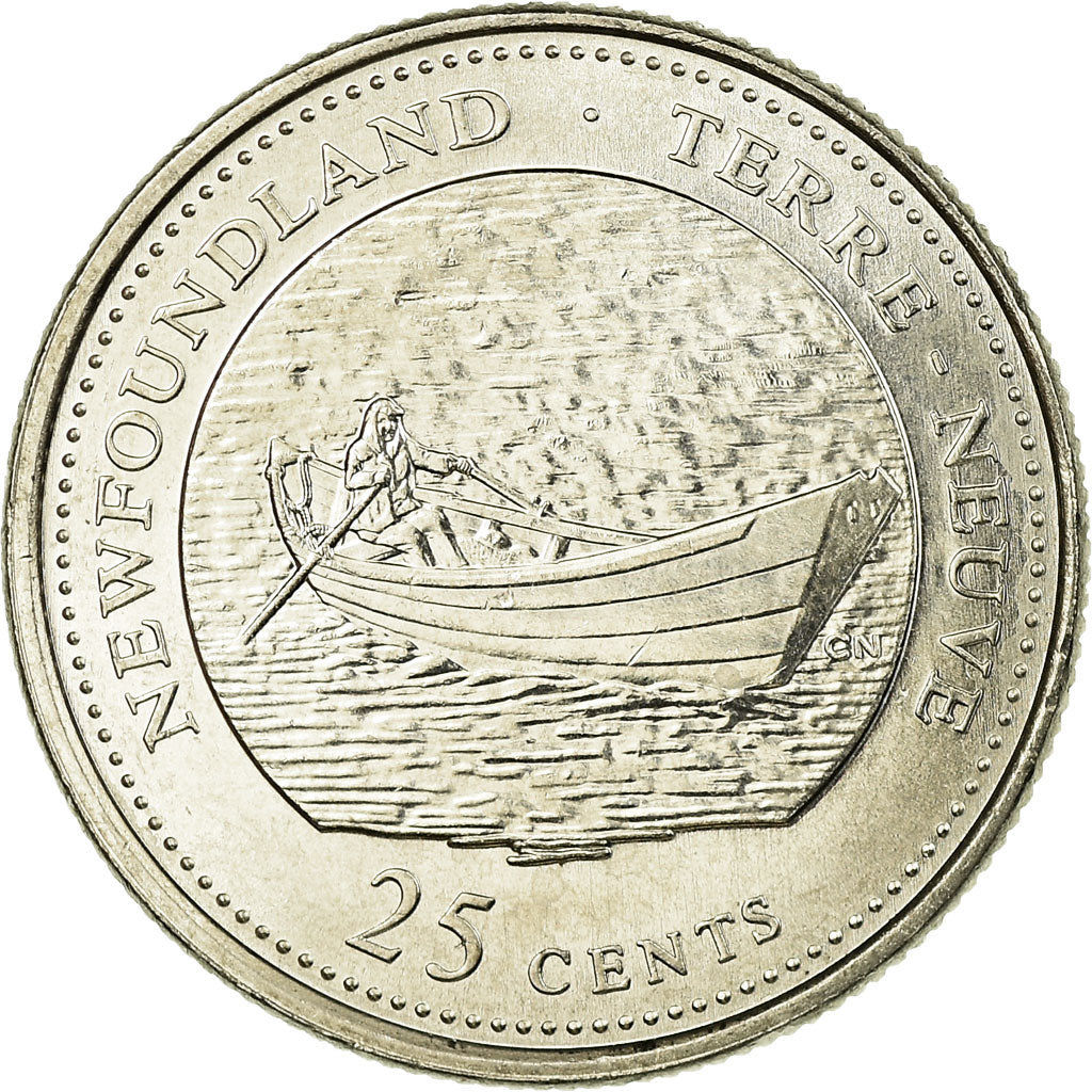Coin, Canada, Elizabeth II, Newfounland, 25 Cents, 1992, Royal Canadian Mint