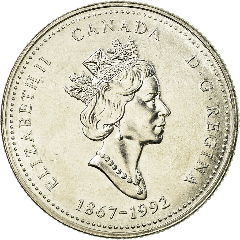 Münze, Kanada, Elizabeth II, Northwest Territories, 25 Cents, 1992, Royal