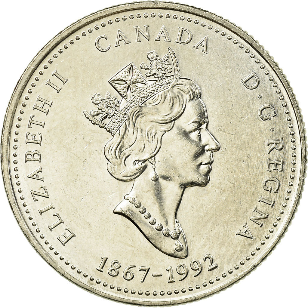 Coin, Canada, Elizabeth II, Alberta, 25 Cents, 1992, Royal Canadian Mint
