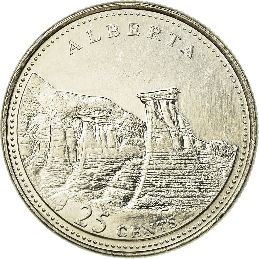 Coin, Canada, Elizabeth II, Alberta, 25 Cents, 1992, Royal Canadian Mint
