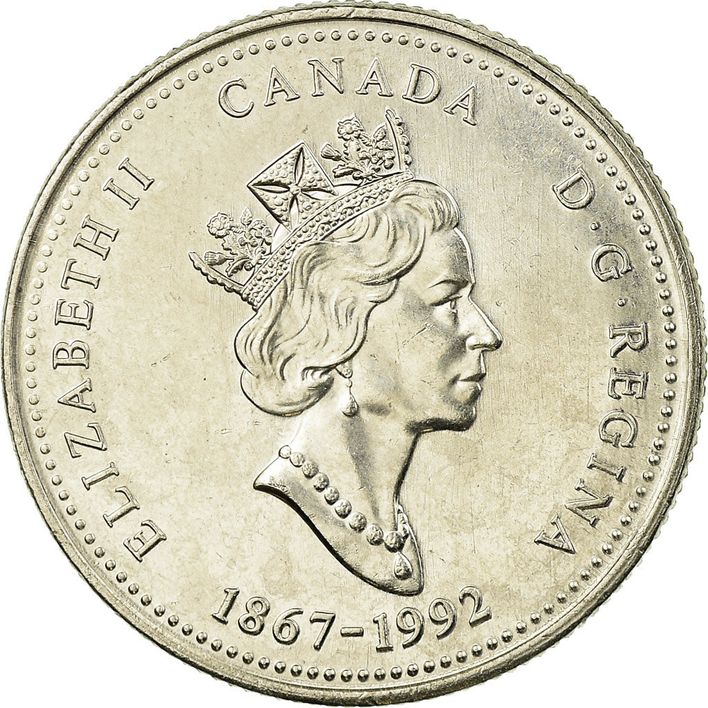 Münze, Kanada, Elizabeth II, New Brunswick, 25 Cents, 1992, Royal Canadian