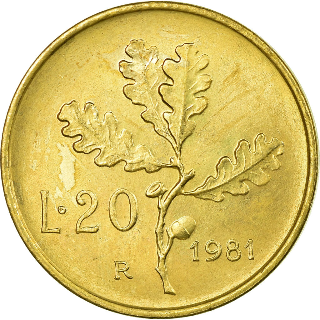 Monnaie, Italie, 20 Lire, 1981, Rome, SUP, Aluminum-Bronze, KM:97.2