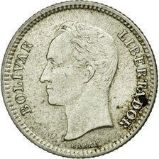 Munten, Venezuela, 25 Centimos, 1954, ZF, Zilver, KM:35