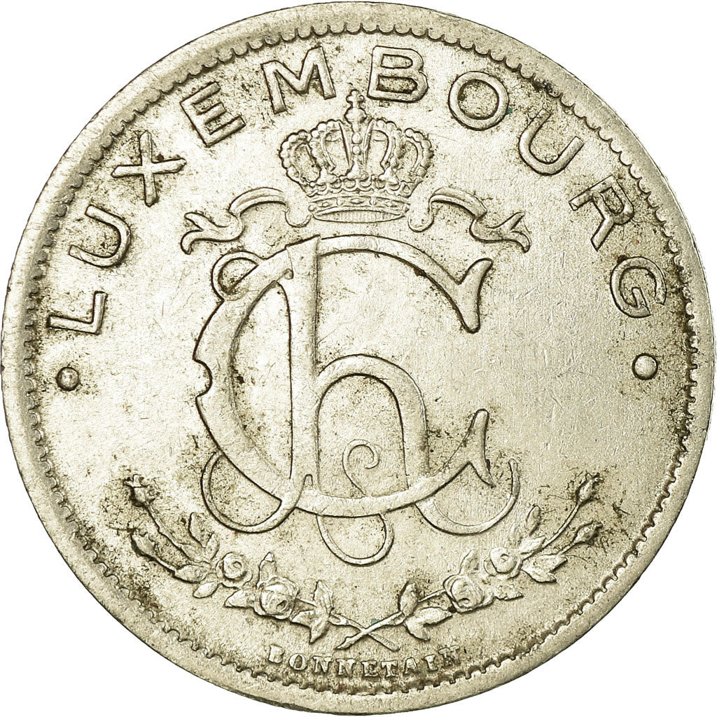 Moneta, Lussemburgo, Charlotte, Franc, 1935, BB, Nichel, KM:35
